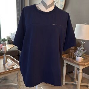 FIGS oversized navy scrub top